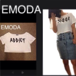 エモダ(EMODA)のEMODA♡ショート丈Tシャツ(Tシャツ(半袖/袖なし))