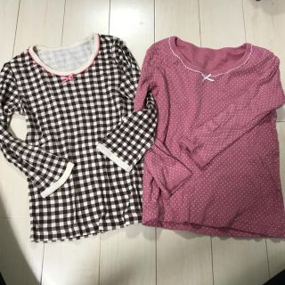 シマムラ(しまむら)の美品✴︎未使用あり。女の子 長袖肌着 100-110 ２枚セット(下着)