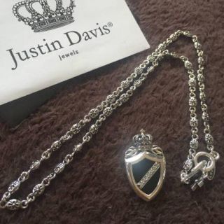 5年保証 新品◆JUSTIN DAVIS◆CROWN SHIELD PENDANT◆