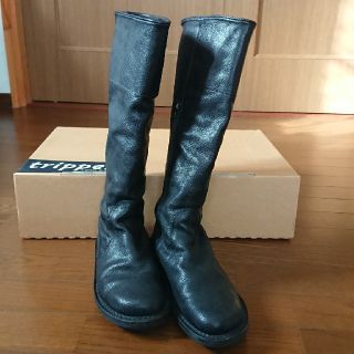 トリッペン(trippen)の美品 trippen nordic black38ﾄﾘｯﾍﾟﾝ ﾉﾙﾃﾞｨｯｸ (ブーツ)