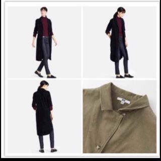 ユニクロ(UNIQLO)の新品 タグ付き ユニクロ コーデュロイ ロングシャツ M(ロングワンピース/マキシワンピース)