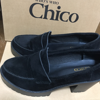 フーズフーチコ(who's who Chico)のwho's who Chico(フーズフーチコ)  タンクソールローファー 黒(ローファー/革靴)