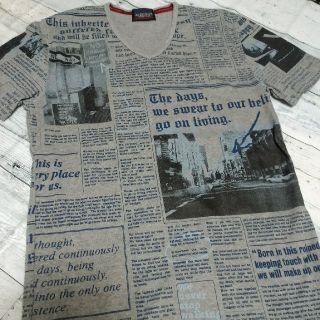 ニコルクラブフォーメン(NICOLE CLUB FOR MEN)の【処分,未使用品】ニコルクラブフォーメン ニュースペーパーT(Tシャツ/カットソー(半袖/袖なし))