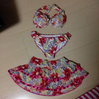 ジルスチュアート(JILLSTUART)のジルスチュアート 花柄水着3点セット(水着)