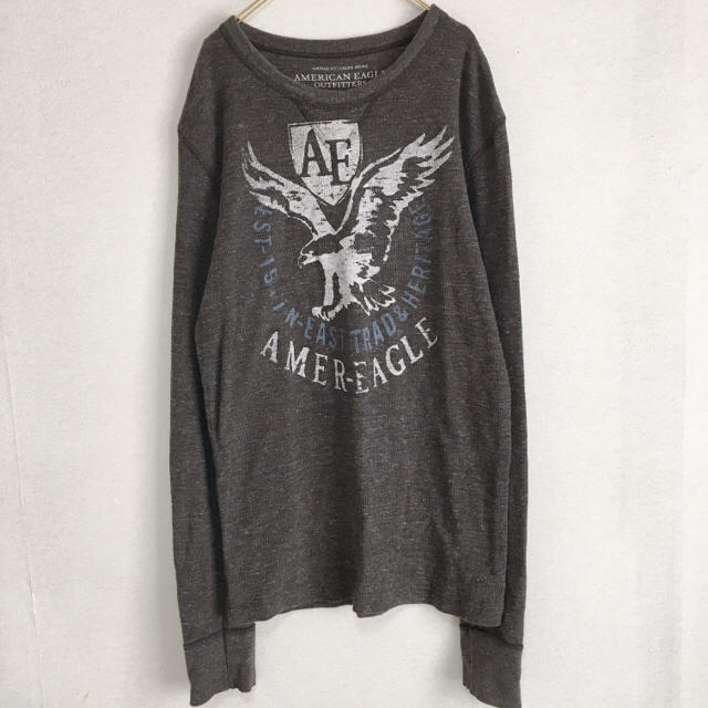 American Eagle(アメリカンイーグル)のアメリカン・イーグル クルーネック リブ風 トップス メンズ メンズのトップス(Tシャツ/カットソー(七分/長袖))の商品写真