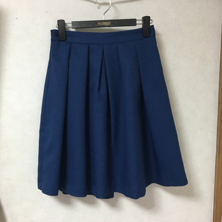 シーディーエスベーシック(C.D.S BASIC)のブルー♡Aラインスカート 美品(ひざ丈スカート)