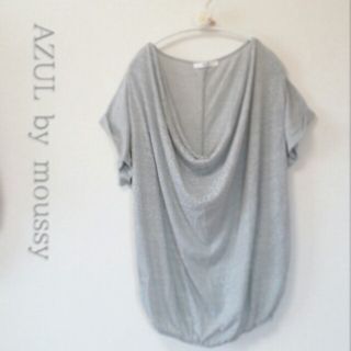 アズールバイマウジー(AZUL by moussy)の*AZUL*ドレープtops*(カットソー(半袖/袖なし))