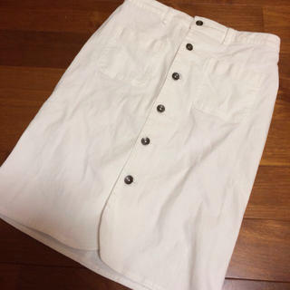 ワンアフターアナザーナイスクラップ(one after another NICE CLAUP)の白♡タイトスカート(ひざ丈スカート)