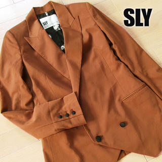 スライ(SLY)の超美品 サイズ1 SLY スライ テーラードジャケット キャメルブラウン(テーラードジャケット)