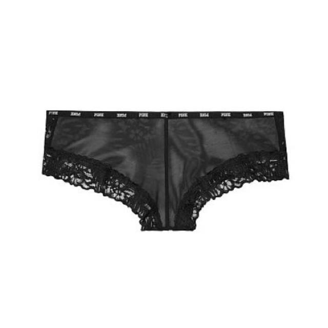 Victoria's Secret(ヴィクトリアズシークレット)のVSPINK❤︎LACE LOGO TRIM CHEEKSTER☆ショーツ レディースの下着/アンダーウェア(ショーツ)の商品写真