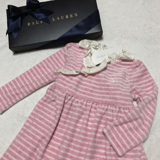 ラルフローレン(Ralph Lauren)の＊りちゃむ様 専用＊新品✨ベビードレス ベロアワンピース / ピンク 18M(ワンピース)