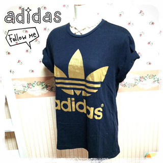 アディダス(adidas)のadidasゴールド箔プリントTシャツ(Tシャツ(半袖/袖なし))