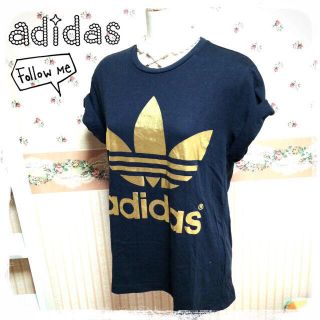 アディダス(adidas)のadidasゴールド箔プリントTシャツ(Tシャツ(半袖/袖なし))