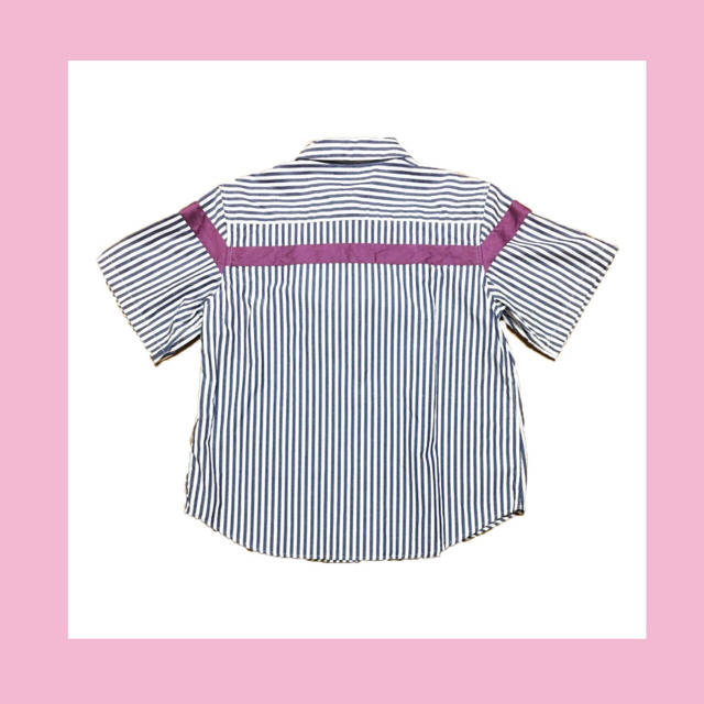 I am I(アイアムアイ)の(美品)STRIPE RIBON SHIRTS レディースのトップス(シャツ/ブラウス(半袖/袖なし))の商品写真