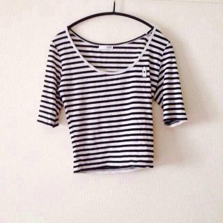 ジェイダ(GYDA)のmilk me テレコボーダートップス(Tシャツ(長袖/七分))