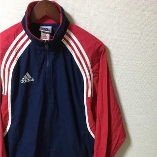 adidas - Vintage 90's adidas ジャージ トラックジャケット ロゴ赤白紺の通販｜ラクマ