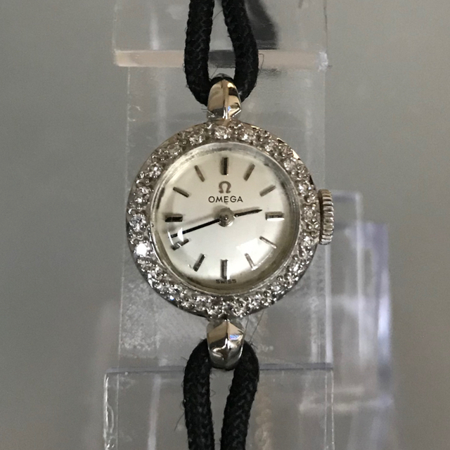 日本に レディース (SALE)オメガ - OMEGA アンティーク時計 天然ダイヤ & 14K 腕時計