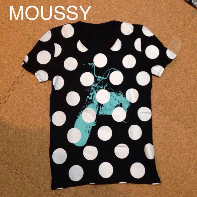 moussy(マウジー)のMOUSSY♡ドットTシャツ レディースのトップス(Tシャツ(半袖/袖なし))の商品写真