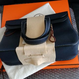 エルメス(Hermes)のエルメス　アルザン　ブルーニュイ確認用(ハンドバッグ)