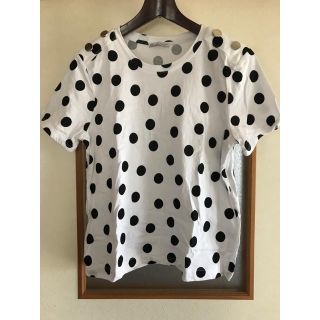 ザラ(ZARA)のZARA ドットTシャツ(Tシャツ(半袖/袖なし))