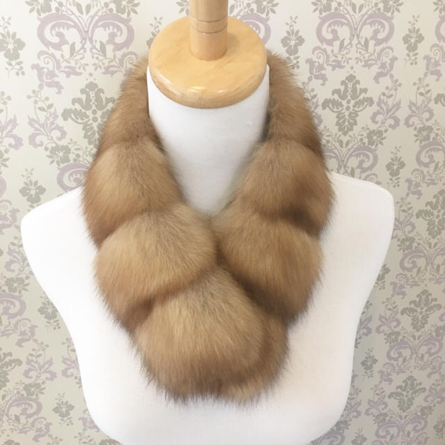 ロシアンセーブルマフラー♡新品 日本製 【ゴールデン】 - マフラー