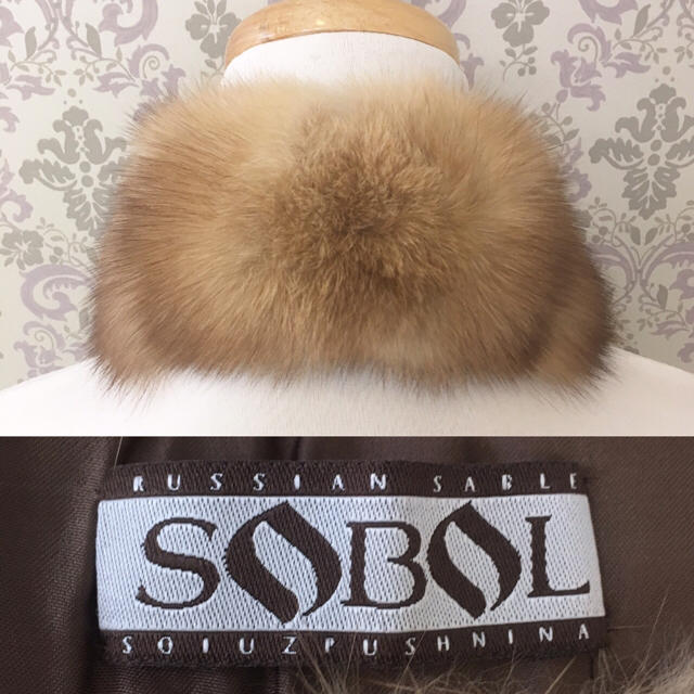 ロシアンセーブルマフラー♡新品 日本製 【ゴールデン】 - マフラー