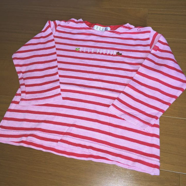 ELLE(エル)のエル☆ELLE🌟赤とピンクのボーダーロンT☆90センチ キッズ/ベビー/マタニティのベビー服(~85cm)(その他)の商品写真