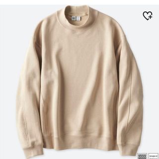 ユニクロ(UNIQLO)のまいこ様 ユニクロ U ユー スウェットプルオーバー 長袖 L ベージュ 新品(トレーナー/スウェット)