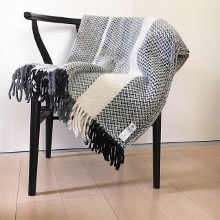 クリッパン(KLIPPAN)の【中古、美品】クリッパン Jazz wool throw ①(毛布)