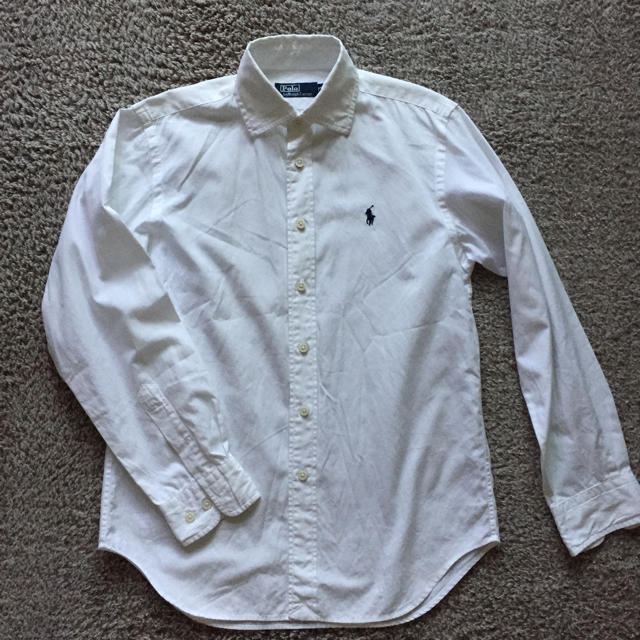 POLO RALPH LAUREN(ポロラルフローレン)のPolo ワイシャツ 白 150cm キッズ/ベビー/マタニティのキッズ服男の子用(90cm~)(ドレス/フォーマル)の商品写真