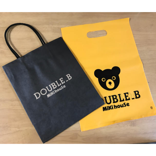 DOUBLE.B(ダブルビー)の未使用ダブルB 紙袋 小&ビニール袋 キッズ/ベビー/マタニティのキッズ/ベビー/マタニティ その他(その他)の商品写真