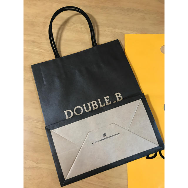 DOUBLE.B(ダブルビー)の未使用ダブルB 紙袋 小&ビニール袋 キッズ/ベビー/マタニティのキッズ/ベビー/マタニティ その他(その他)の商品写真