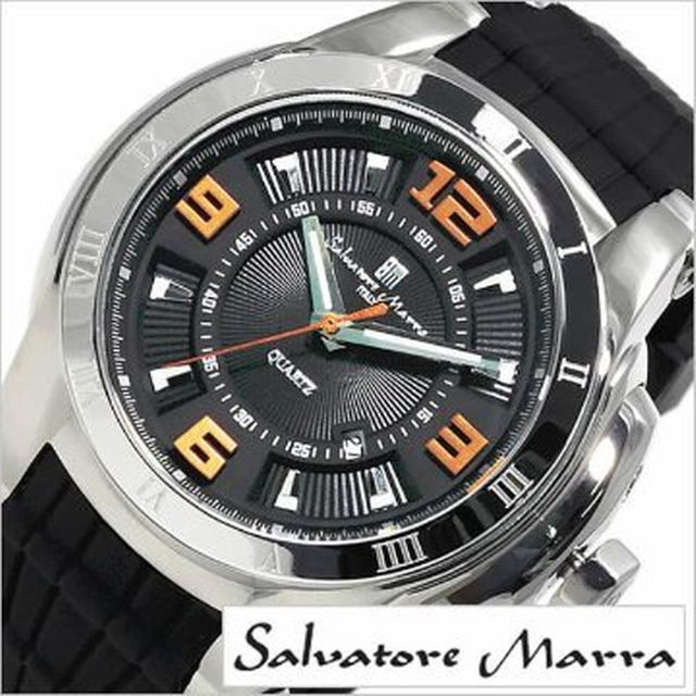 Salvatore Marra(サルバトーレマーラ)のサルバトーレマーラ時計☆繊細な直線彫りのアクセントが美しい！！カレンダー付 メンズの時計(その他)の商品写真