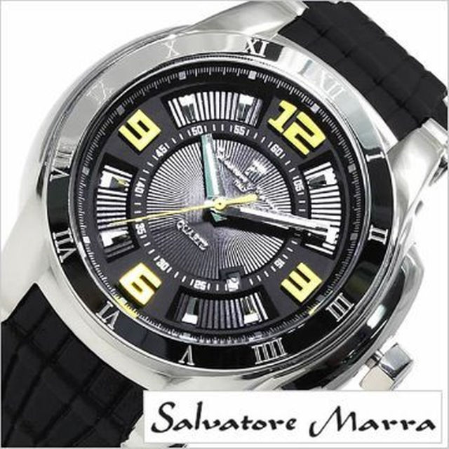 Salvatore Marra(サルバトーレマーラ)のサルバトーレマーラ時計☆繊細な直線彫りのアクセントが美しい！！カレンダー付 メンズの時計(その他)の商品写真