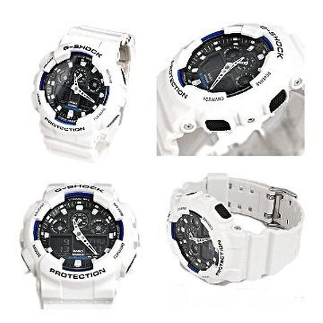 CASIO(カシオ)のカシオ時計☆JIS1種耐磁性能・立体的存在感！！ホワイト×ブラック・タフモデル レディースのファッション小物(腕時計)の商品写真