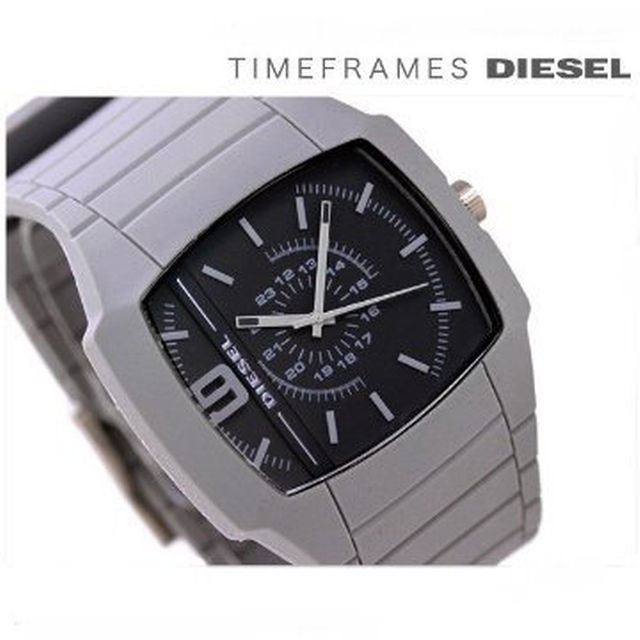 DIESEL - ディーゼル時計☆ 個性派・ブラック×グレー!!好感触 DIESEL - ディーゼル時計☆ 個性派・ブラック×グレー!!好感触