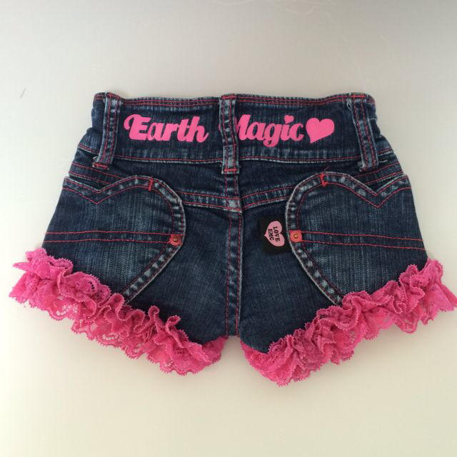 EARTHMAGIC(アースマジック)のEARTHMAGIC♡デニムショートPT キッズ/ベビー/マタニティのキッズ服女の子用(90cm~)(その他)の商品写真