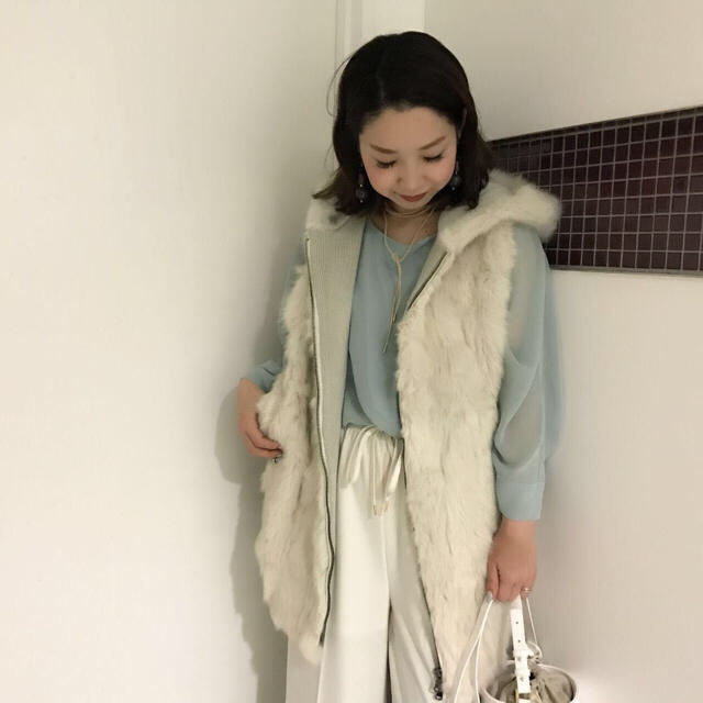 ♡美品♡DouDou♡ラビットファーベスト-