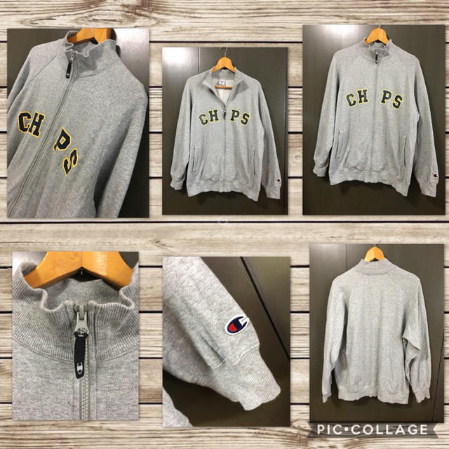 Champion(チャンピオン)のChampion トラックJK スウェット 霜降り 裏起毛 L 美品 メンズのジャケット/アウター(その他)の商品写真