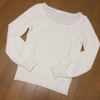 プロポーションボディドレッシング(PROPORTION BODY DRESSING)のオフオン パール付きアンゴラニット (ニット/セーター)