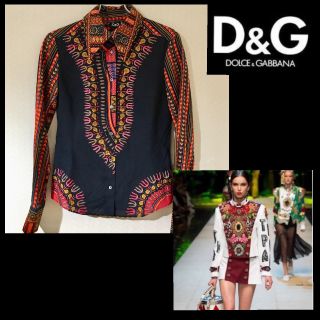 ドルチェアンドガッバーナ(DOLCE&GABBANA)の★ドルチェ&ガッバーナ シャツ 柄シャツ レディース サイケ(シャツ/ブラウス(長袖/七分))