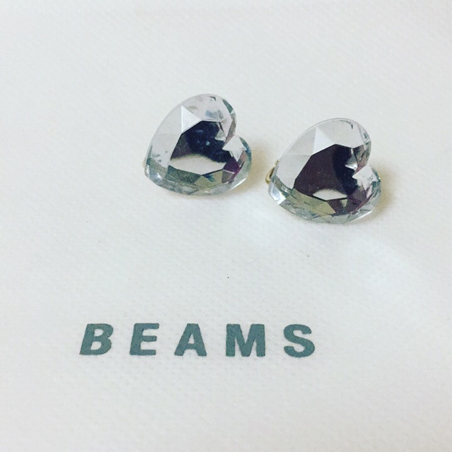 BEAMS(ビームス)の先週購入♡16日まで販売！ハートジュエルイヤリング♡ ハンドメイドのアクセサリー(イヤリング)の商品写真