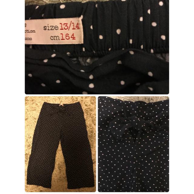 ZARA KIDS(ザラキッズ)の★あおい様専用★ ZARA ドットパンツ 164 152 親子コーデ レディースのパンツ(カジュアルパンツ)の商品写真