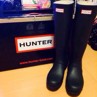 ハンター(HUNTER)のHUNTERレインブーツ黒UK6(ブーツ)