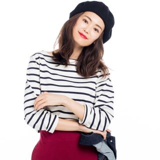 ユニクロ(UNIQLO)のユニクロ♡ボーダーボートネックT(カットソー(長袖/七分))