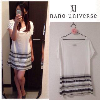 ナノユニバース(nano・universe)のナノユニ✨レースプリントTシャツワンピ(Tシャツ(半袖/袖なし))