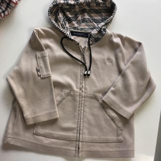 バーバリー(BURBERRY)のバーバリーフード付きパーカー80cmベージュ(ジャケット/コート)