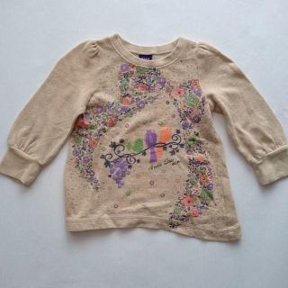 アナスイミニ(ANNA SUI mini)のANNA SUI mini ♡トレーナー　スウェット　100サイズ　お花＆鳥(Tシャツ/カットソー)