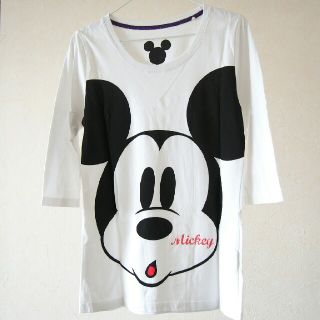 ディズニー(Disney)のミッキー 白Tシャツ(シャツ/ブラウス(長袖/七分))