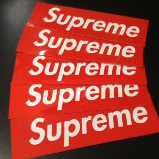 シュプリーム(Supreme)の《5.7cm×20.3cm》Supreme ステッカー赤 5枚 《正規品》(その他)